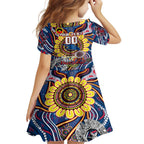 Custom Adelaide Crows NAIDOC Week 2024 Family Matching Short Sleeve Bodycon Dress and Hawaiian Shirt Mascot Football