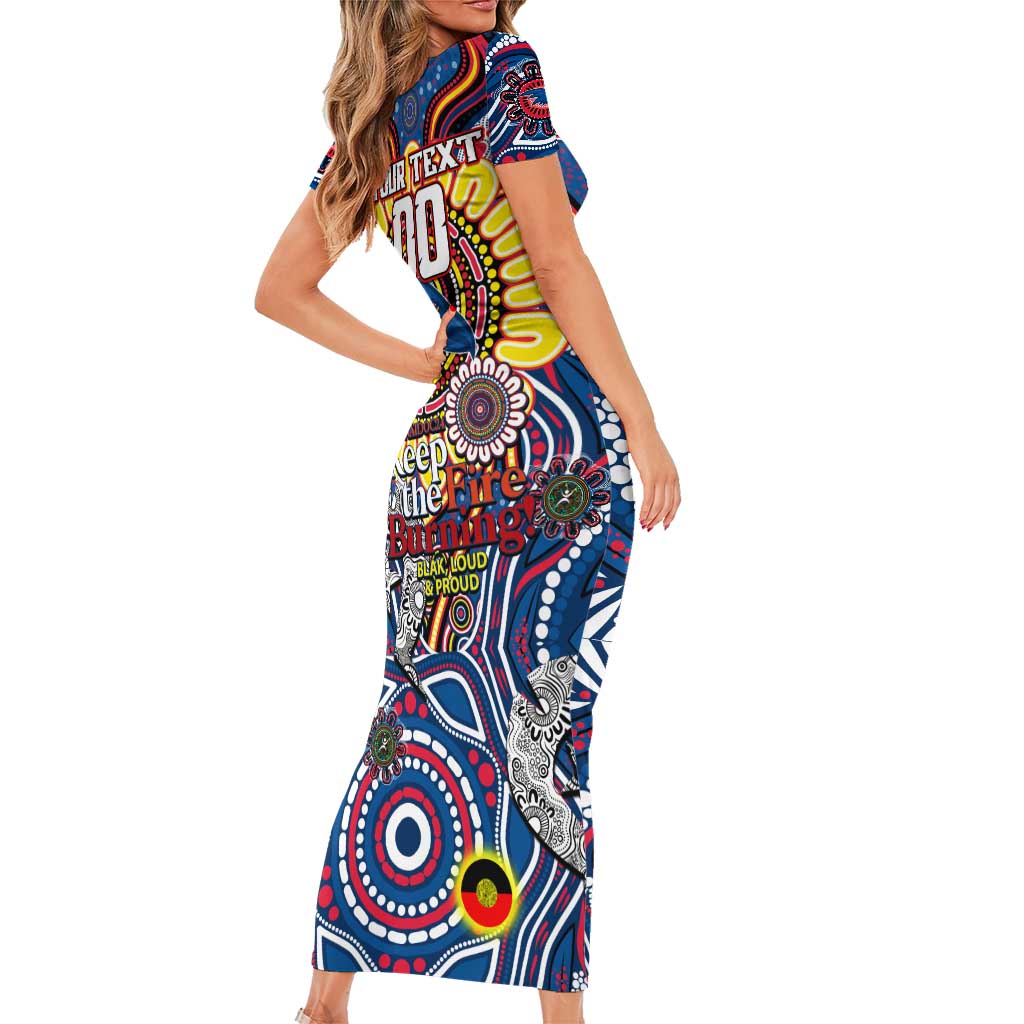 Custom Adelaide Crows NAIDOC Week 2024 Family Matching Short Sleeve Bodycon Dress and Hawaiian Shirt Mascot Football