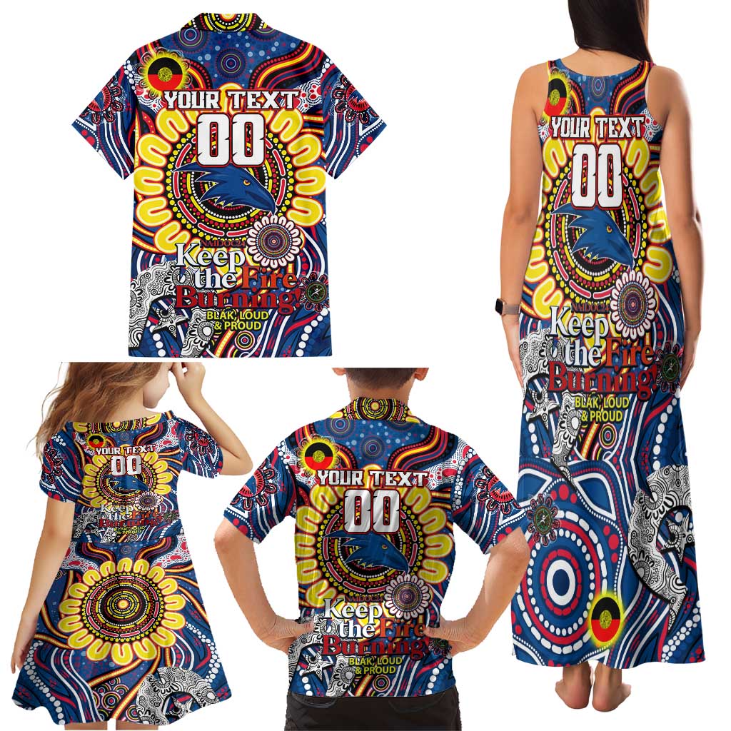 Custom Adelaide Crows NAIDOC Week 2024 Family Matching Tank Maxi Dress and Hawaiian Shirt Mascot Football