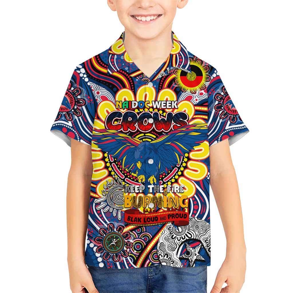 Custom Adelaide Crows NAIDOC Week 2024 Kid Hawaiian Shirt Mascot Football