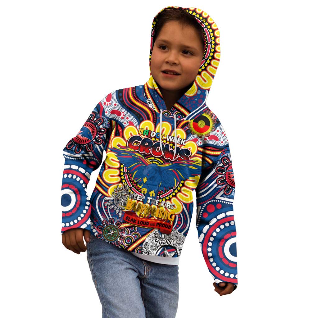 Custom Adelaide Crows NAIDOC Week 2024 Kid Hoodie Mascot Football