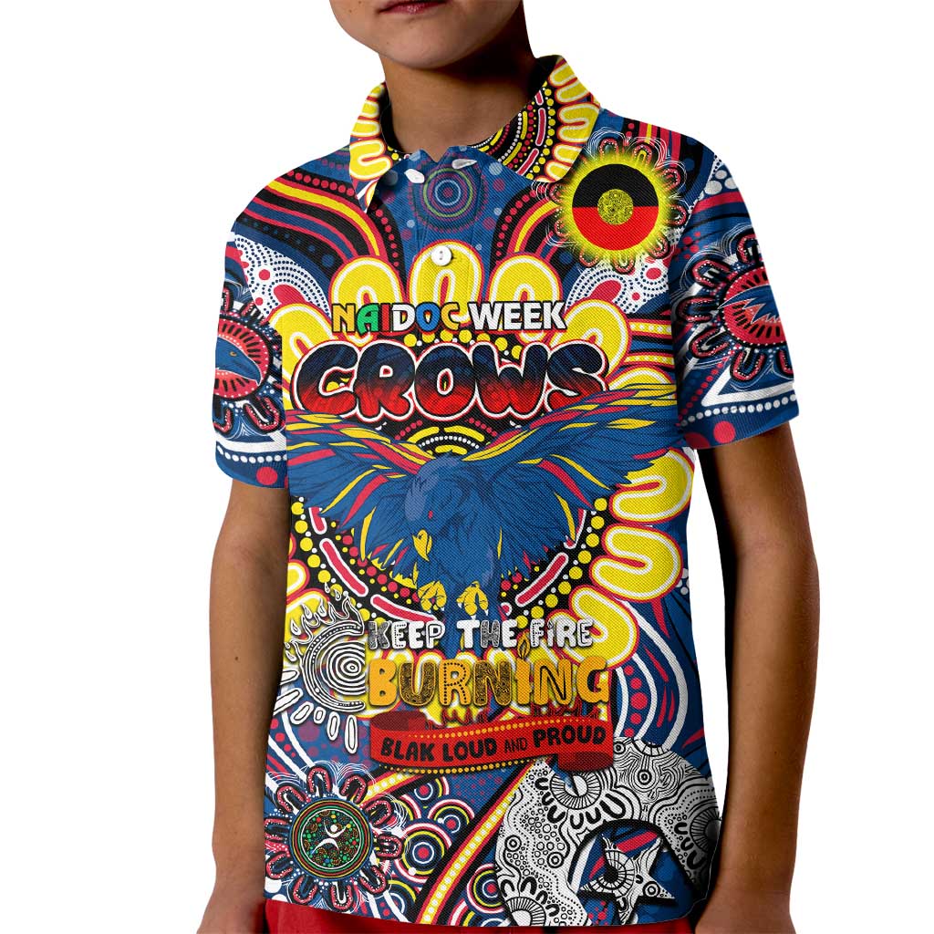 Custom Adelaide Crows NAIDOC Week 2024 Kid Polo Shirt Mascot Football