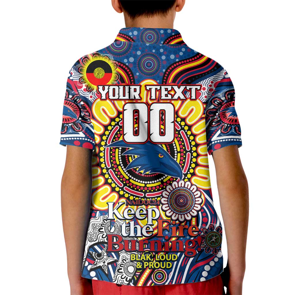 Custom Adelaide Crows NAIDOC Week 2024 Kid Polo Shirt Mascot Football