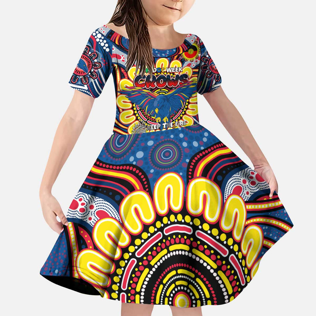 Custom Adelaide Crows NAIDOC Week 2024 Kid Short Sleeve Dress Mascot Football