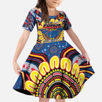 Custom Adelaide Crows NAIDOC Week 2024 Kid Short Sleeve Dress Mascot Football
