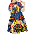 Custom Adelaide Crows NAIDOC Week 2024 Kid Short Sleeve Dress Mascot Football