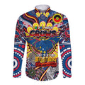Custom Adelaide Crows NAIDOC Week 2024 Long Sleeve Button Shirt Mascot Football