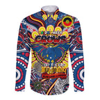 Custom Adelaide Crows NAIDOC Week 2024 Long Sleeve Button Shirt Mascot Football