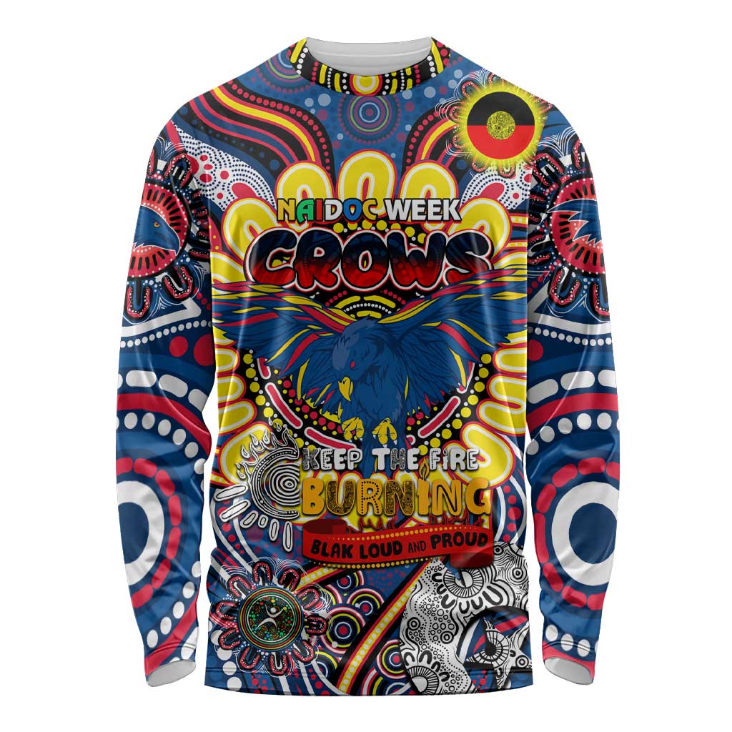 Custom Adelaide Crows NAIDOC Week 2024 Long Sleeve Shirt Mascot Football