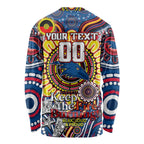 Custom Adelaide Crows NAIDOC Week 2024 Long Sleeve Shirt Mascot Football