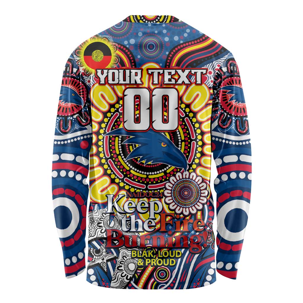 Custom Adelaide Crows NAIDOC Week 2024 Long Sleeve Shirt Mascot Football