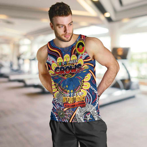 Custom Adelaide Crows NAIDOC Week 2024 Men Tank Top Mascot Football