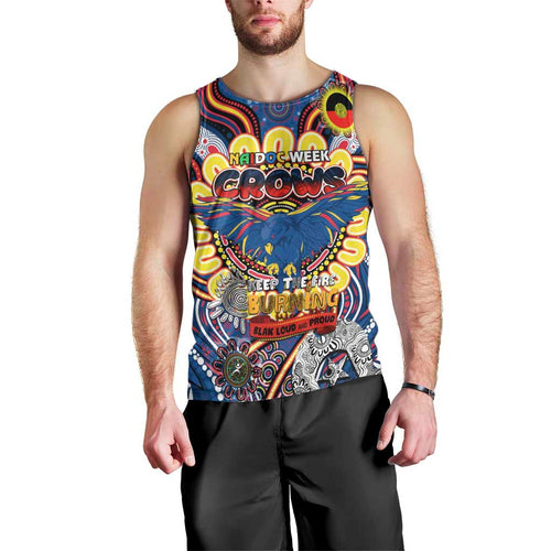 Custom Adelaide Crows NAIDOC Week 2024 Men Tank Top Mascot Football