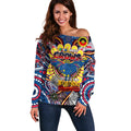Custom Adelaide Crows NAIDOC Week 2024 Off Shoulder Sweater Mascot Football