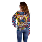 Custom Adelaide Crows NAIDOC Week 2024 Off Shoulder Sweater Mascot Football