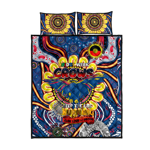 Adelaide Crows NAIDOC Week 2024 Quilt Bed Set Mascot Football