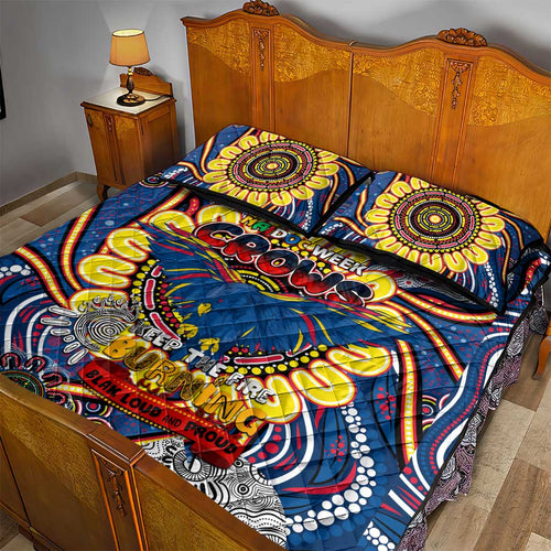 Adelaide Crows NAIDOC Week 2024 Quilt Bed Set Mascot Football