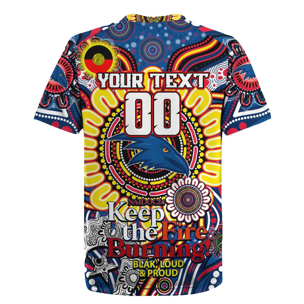 Custom Adelaide Crows NAIDOC Week 2024 Rugby Jersey Mascot Football