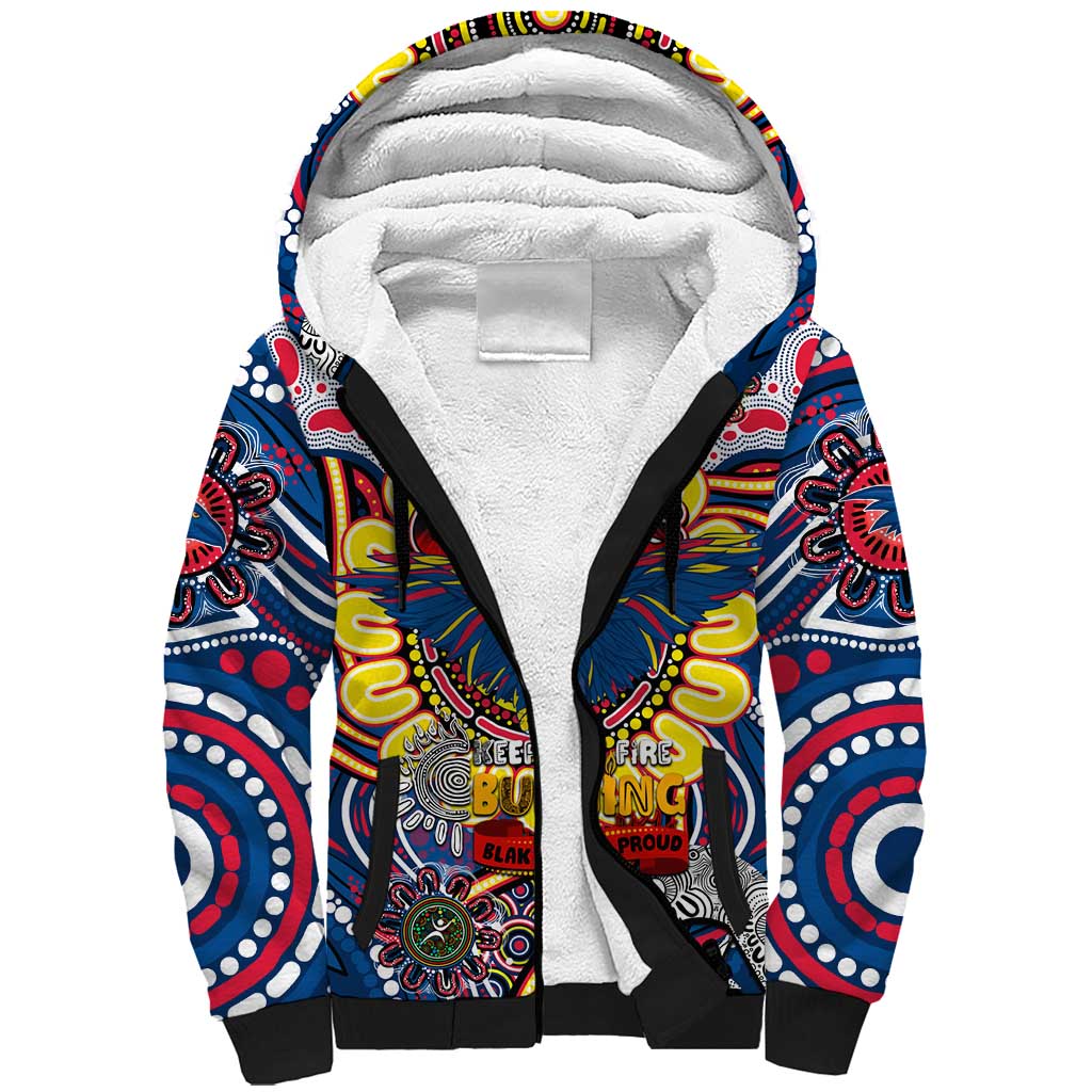 Custom Adelaide Crows NAIDOC Week 2024 Sherpa Hoodie Mascot Football