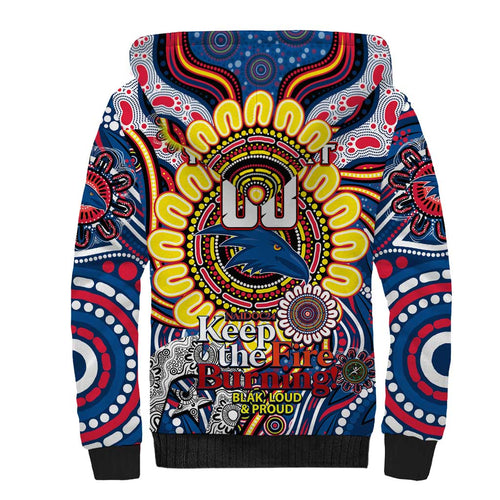 Custom Adelaide Crows NAIDOC Week 2024 Sherpa Hoodie Mascot Football
