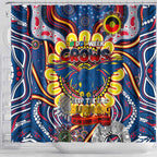 Adelaide Crows NAIDOC Week 2024 Shower Curtain Mascot Football