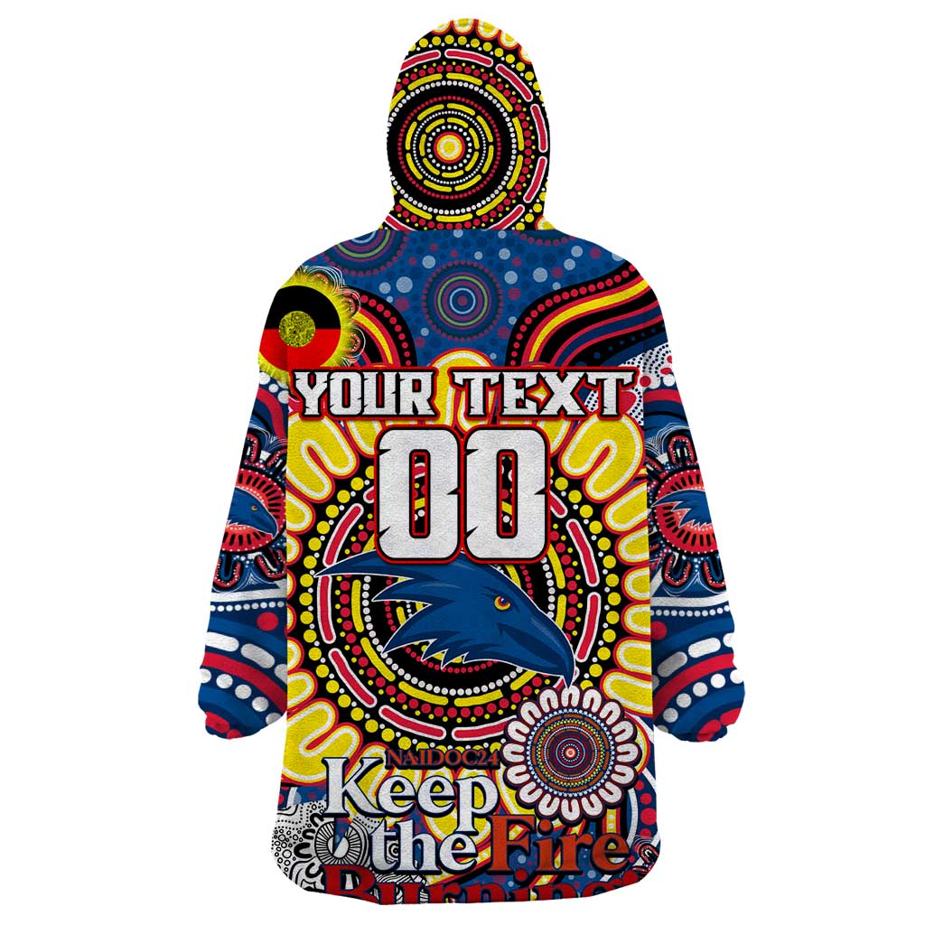Custom Adelaide Crows NAIDOC Week 2024 Wearable Blanket Hoodie Mascot Football
