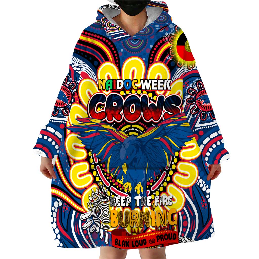 Custom Adelaide Crows NAIDOC Week 2024 Wearable Blanket Hoodie Mascot Football