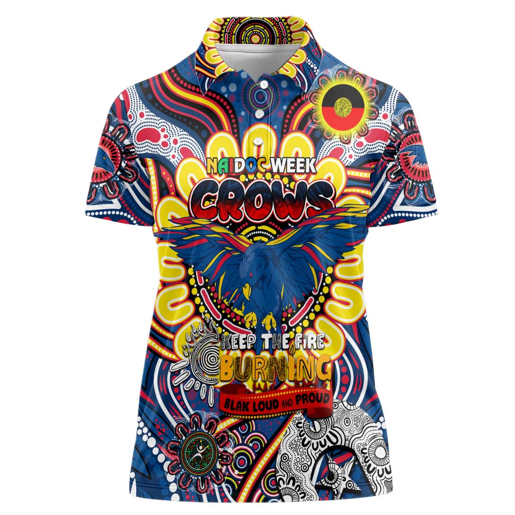 Custom Adelaide Crows NAIDOC Week 2024 Women Polo Shirt Mascot Football