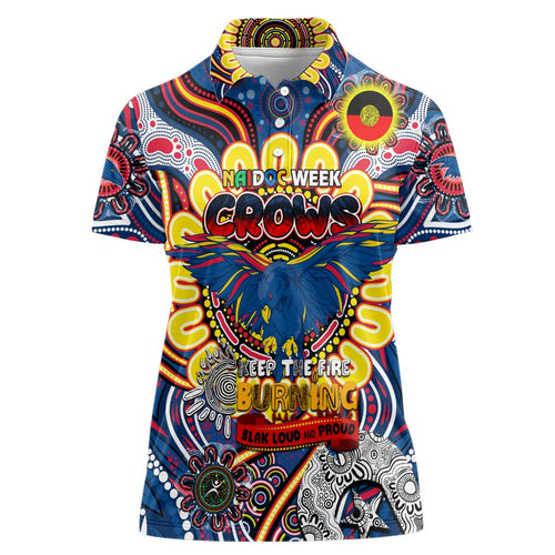 Custom Adelaide Crows NAIDOC Week 2024 Women Polo Shirt Mascot Football