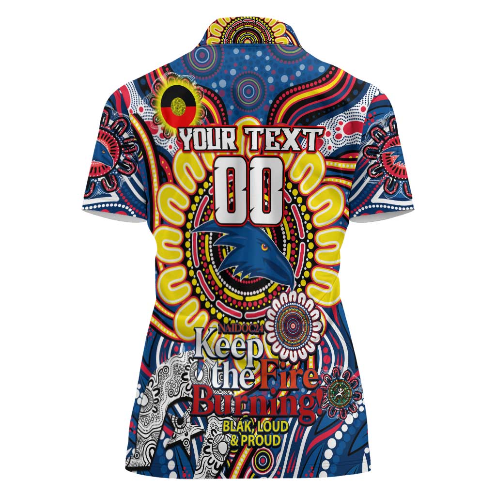 Custom Adelaide Crows NAIDOC Week 2024 Women Polo Shirt Mascot Football