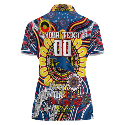 Custom Adelaide Crows NAIDOC Week 2024 Women Polo Shirt Mascot Football