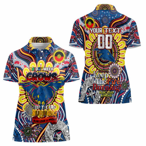 Custom Adelaide Crows NAIDOC Week 2024 Women Polo Shirt Mascot Football