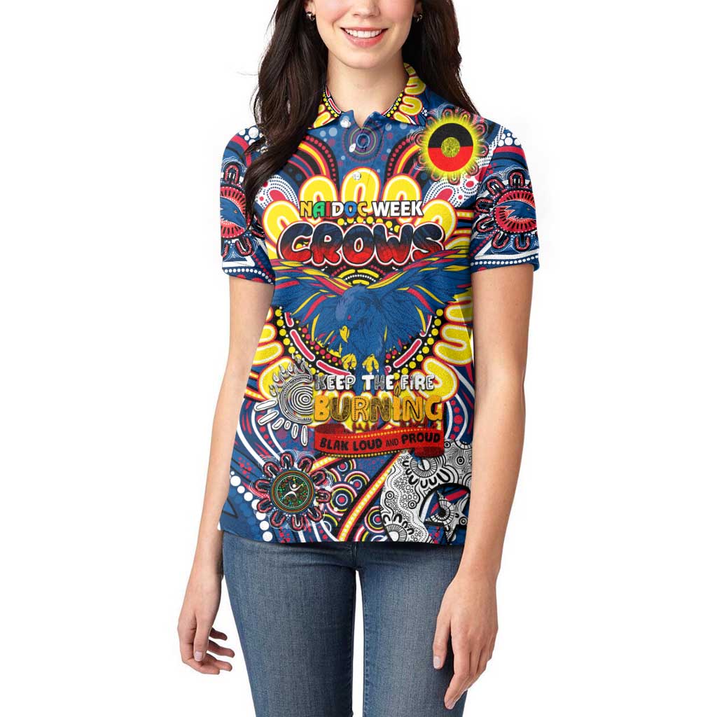 Custom Adelaide Crows NAIDOC Week 2024 Women Polo Shirt Mascot Football