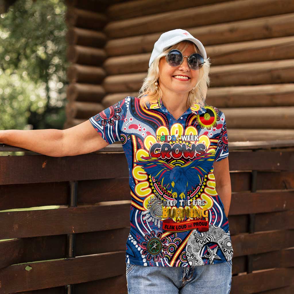 Custom Adelaide Crows NAIDOC Week 2024 Women Polo Shirt Mascot Football