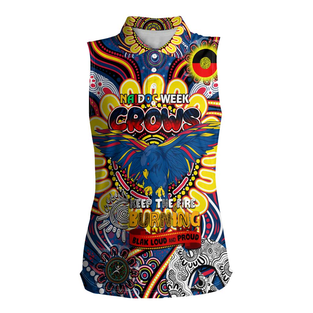 Custom Adelaide Crows NAIDOC Week 2024 Women Sleeveless Polo Shirt Mascot Football