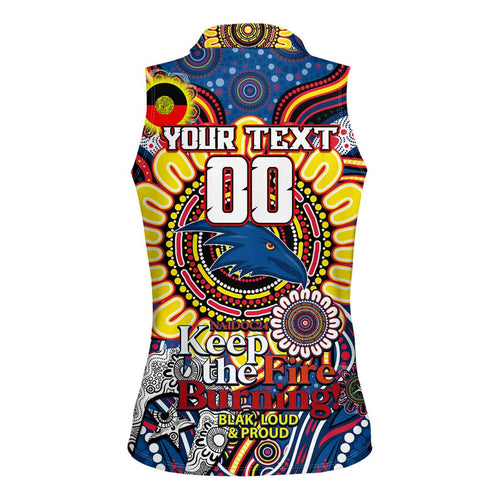 Custom Adelaide Crows NAIDOC Week 2024 Women Sleeveless Polo Shirt Mascot Football