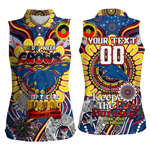Custom Adelaide Crows NAIDOC Week 2024 Women Sleeveless Polo Shirt Mascot Football