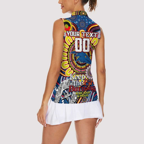Custom Adelaide Crows NAIDOC Week 2024 Women Sleeveless Polo Shirt Mascot Football