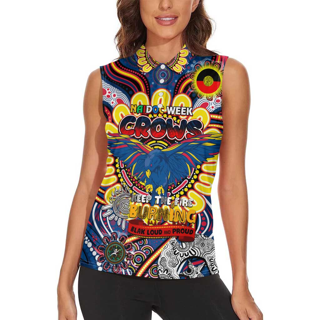 Custom Adelaide Crows NAIDOC Week 2024 Women Sleeveless Polo Shirt Mascot Football