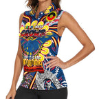 Custom Adelaide Crows NAIDOC Week 2024 Women Sleeveless Polo Shirt Mascot Football
