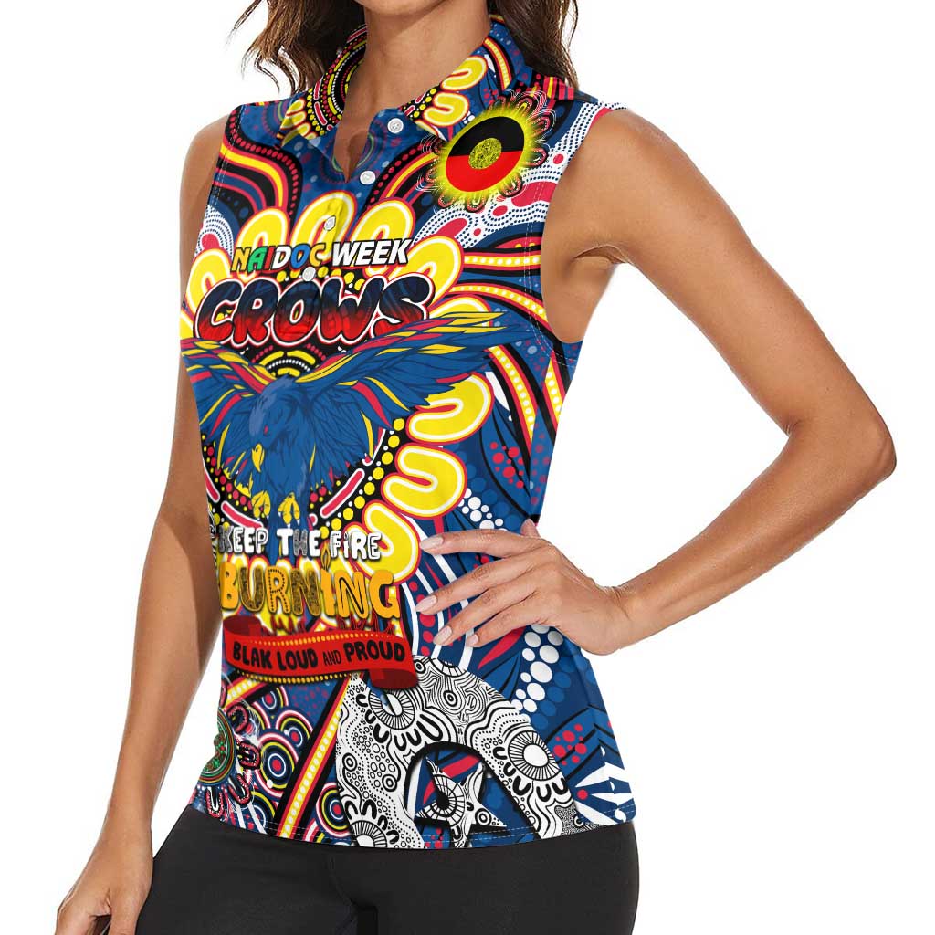Custom Adelaide Crows NAIDOC Week 2024 Women Sleeveless Polo Shirt Mascot Football