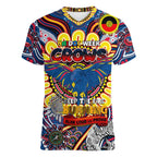 Custom Adelaide Crows NAIDOC Week 2024 Women V-Neck T-Shirt Mascot Football