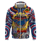 Custom Adelaide Crows NAIDOC Week 2024 Zip Hoodie Mascot Football