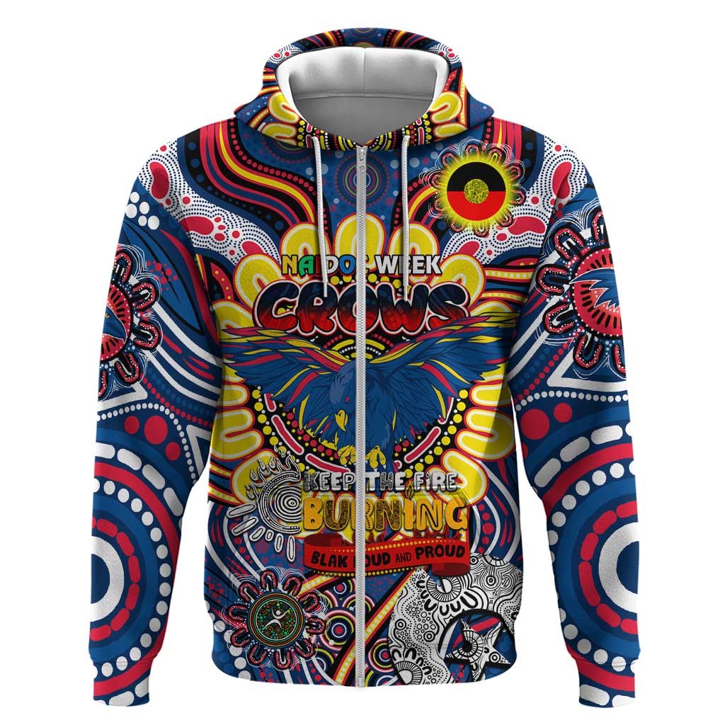 Custom Adelaide Crows NAIDOC Week 2024 Zip Hoodie Mascot Football