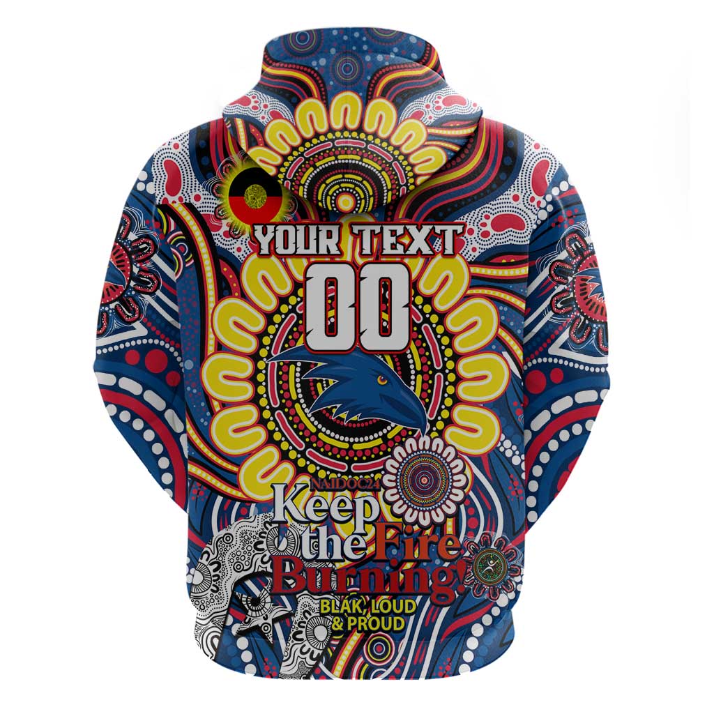 Custom Adelaide Crows NAIDOC Week 2024 Zip Hoodie Mascot Football