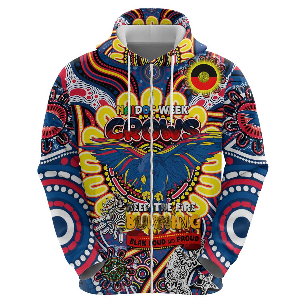 Custom Adelaide Crows NAIDOC Week 2024 Zip Hoodie Mascot Football