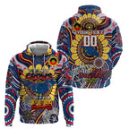 Custom Adelaide Crows NAIDOC Week 2024 Zip Hoodie Mascot Football