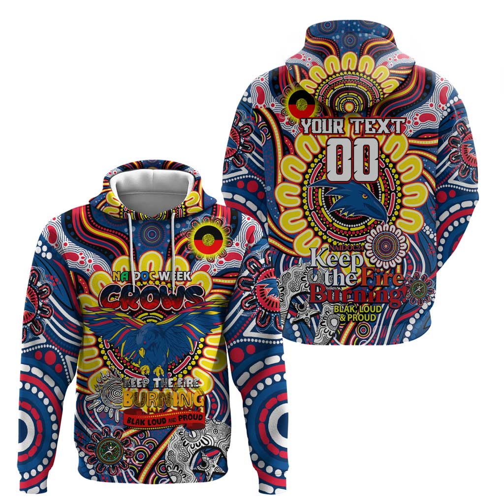 Custom Adelaide Crows NAIDOC Week 2024 Zip Hoodie Mascot Football