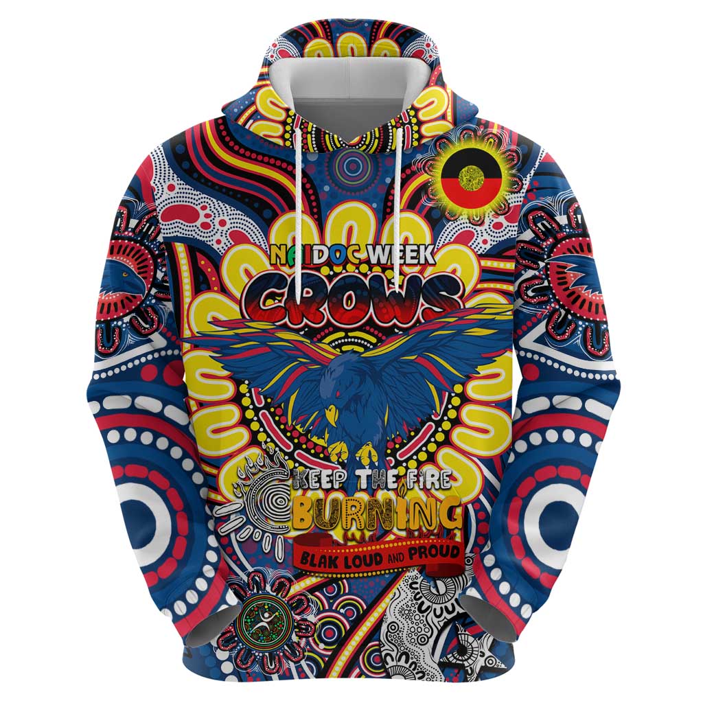 Custom Adelaide Crows NAIDOC Week 2024 Zip Hoodie Mascot Football