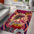 Brisbane Lions NAIDOC Week 2024 Area Rug Mascot Football